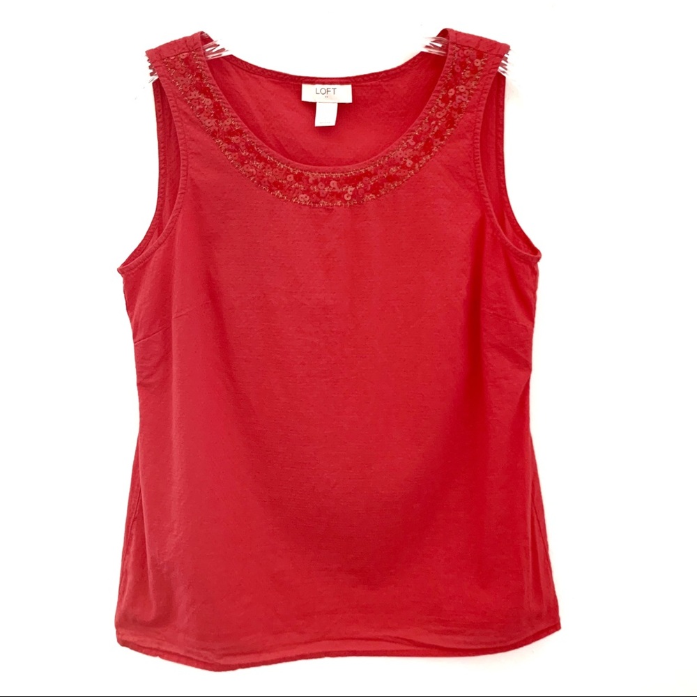 LOFT Tank Top with sequin details, sz. S